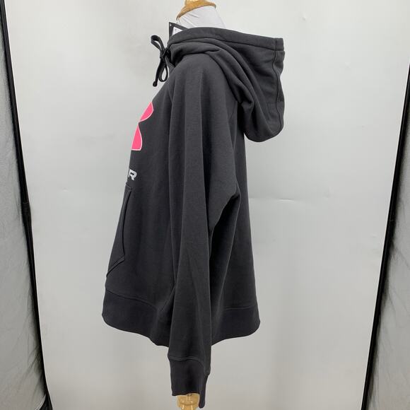 Under Armour Sweatshirt Womens 1X Plus Rival Fleece Loose Iridescent Logo Hoodie - Picture 5 of 14